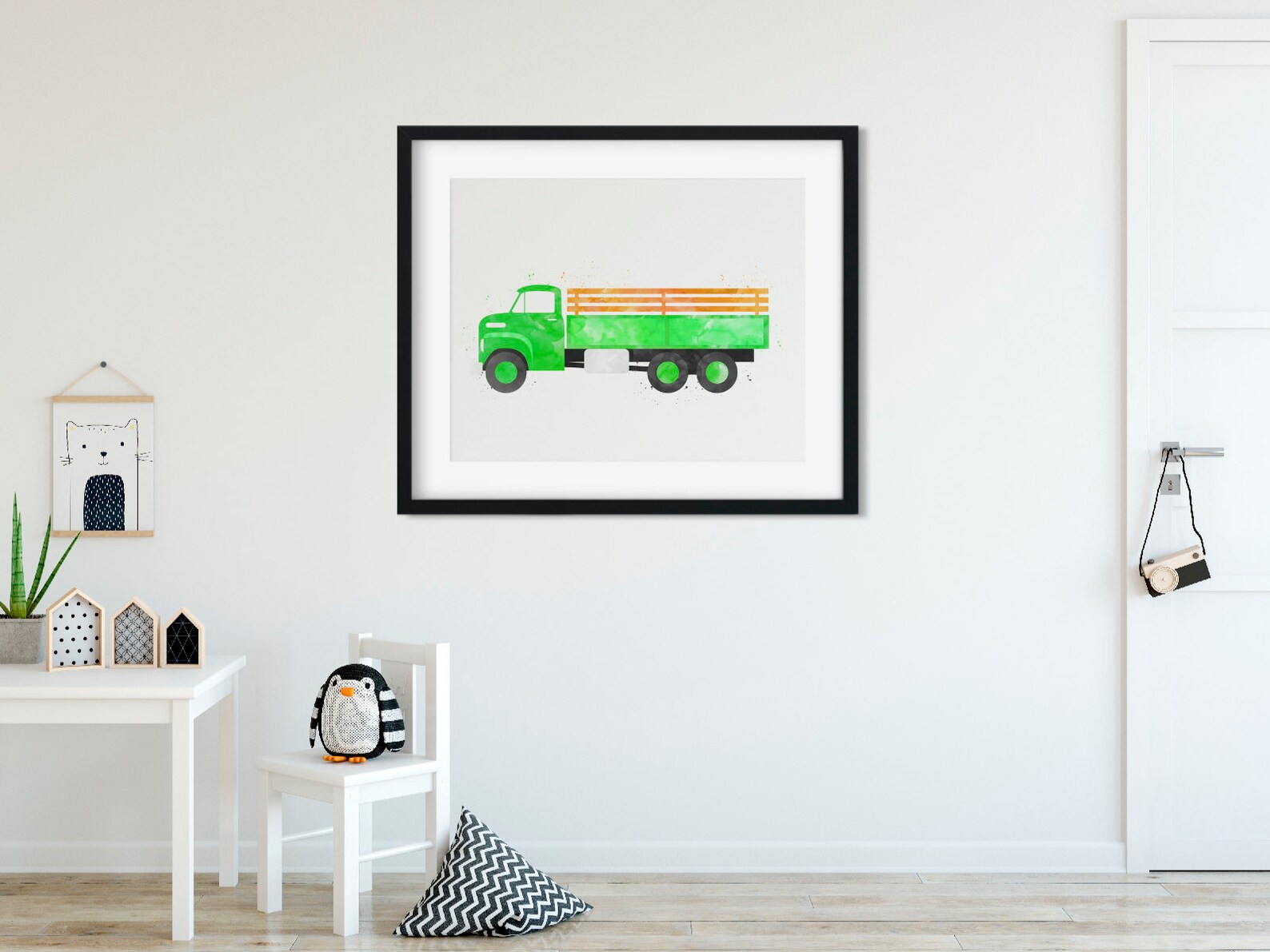 Vintage Truck Wall Art Kids Truck Decor Truck Theme Room Etsy