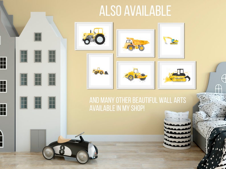 Tractor Nursery Decor Kids Room Decor Boy Bedroom Wall Art Etsy