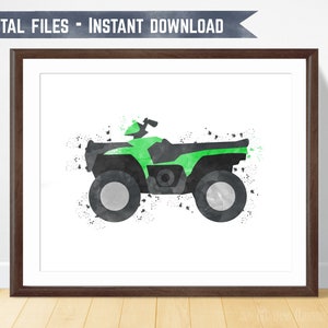 Quad Bike Print, ATV Printable, Four-wheeler Print, Terrain Vehicle Art, Car Print For Boy, Big Boys Wall Art, Nursery Car Wall Art