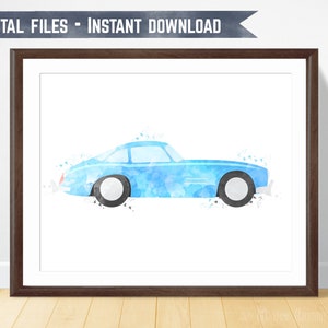 Vintage Car Decor, Car Bedroom decor, Transportation Kids, Digital Download