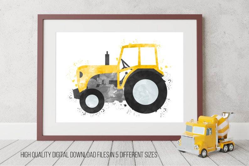 Tractor Nursery Decor Kids Room Decor Boy Bedroom Wall Art Etsy
