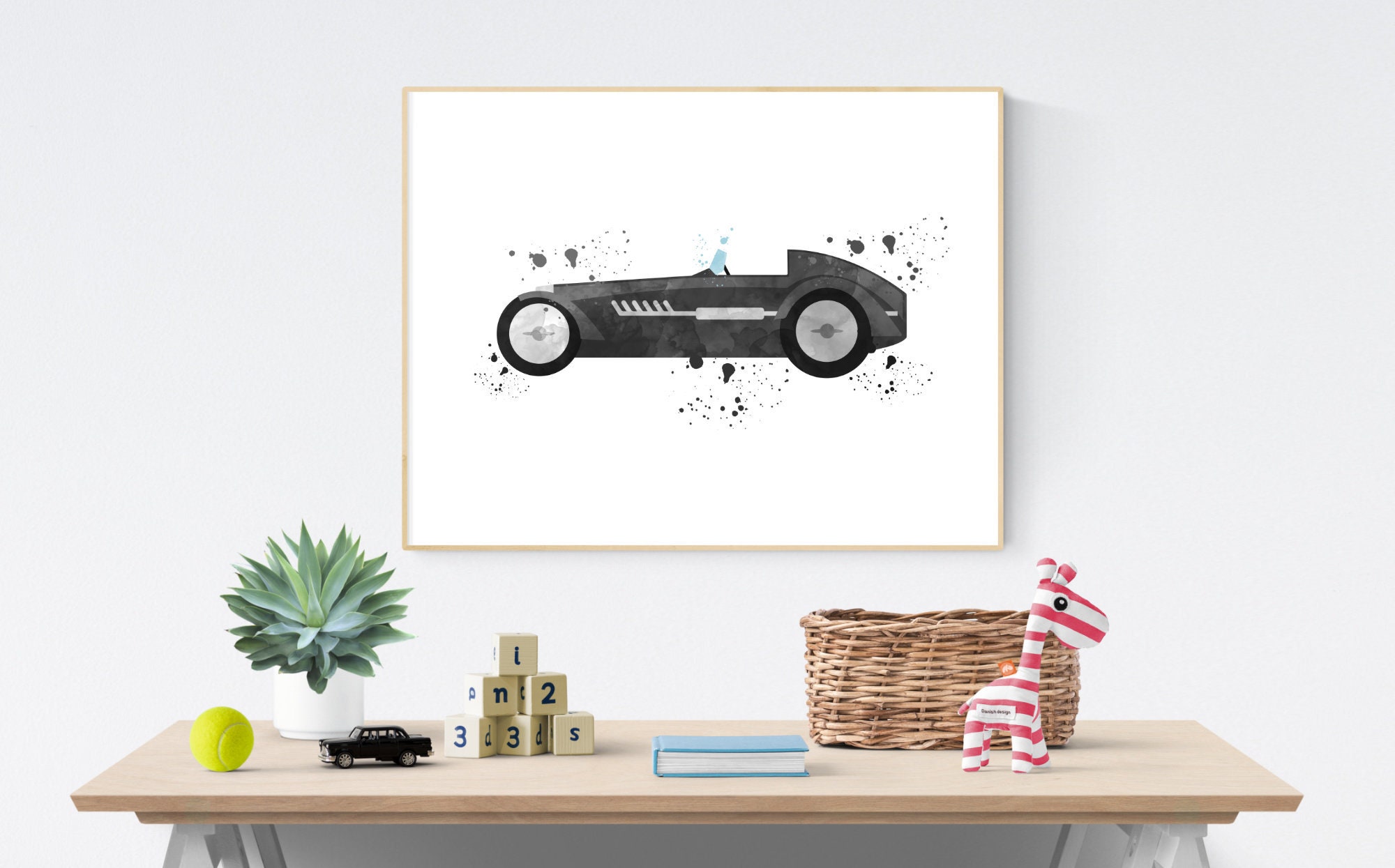 Race Car Prints Bundle Watercolor Cars Race Car Themed Etsy