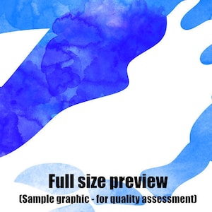 May include: Abstract watercolor background with blue and white colors. The blue paint is in a splatter pattern, creating a dynamic and artistic effect.