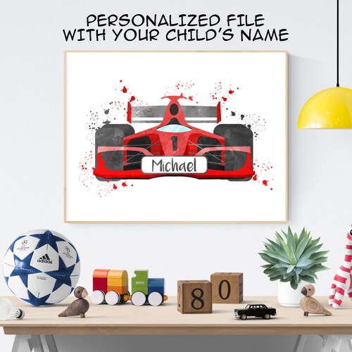 Race Car Wall Art Race Car Nursery Race Car Boy Room Decor Etsy