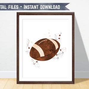Football Nursery Art, Football Wall Art, Football Poster, Teen Boy Wall Art, Toddler Play Room, Football Bedroom Decor American Football Art