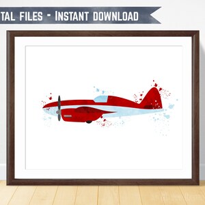 Boy Room Airplane, Airplane Nursery Art, Printable Plane, Transportation Theme, Plane Print, Airlane Wall Art, Aviation Nursery Art