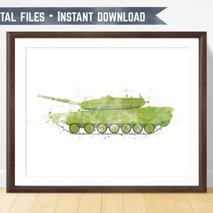 Army combat tank, modern army, printable file, Instant download