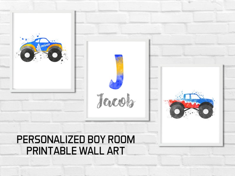 Boy Name Art Personalized Print Baby Shower Gift Custom Boy - Etsy