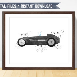 Classic Sports Car, Vintage Car Decor, Car Wall Print, Watercolor Cars, Digital Download