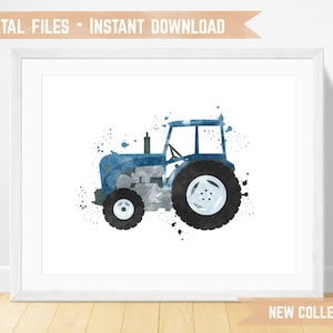 Tractor Wall Art Farmhouse Nursery Decor Farm Vehicle Print Boys Bedroom Decor Transportation Print Tractor Printable Toddler Boy Room