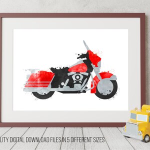 Printable Motorcycle Art, Motorcycle Kids, Motorcycle Wall Art, Baby ...