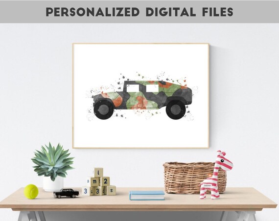 Army Car Print Military Wall Art Decor - Military Wall Decor Army Car Print Military Wall Art Decor - Military Wall Decor