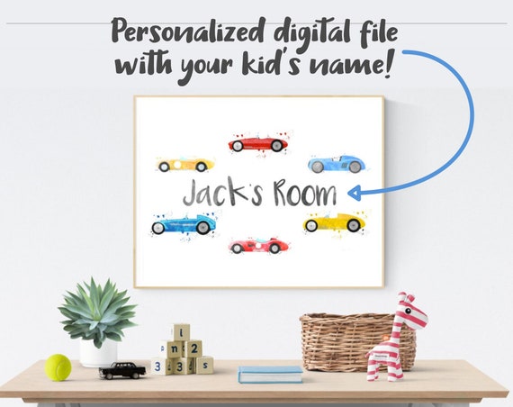 Boys name store wall art