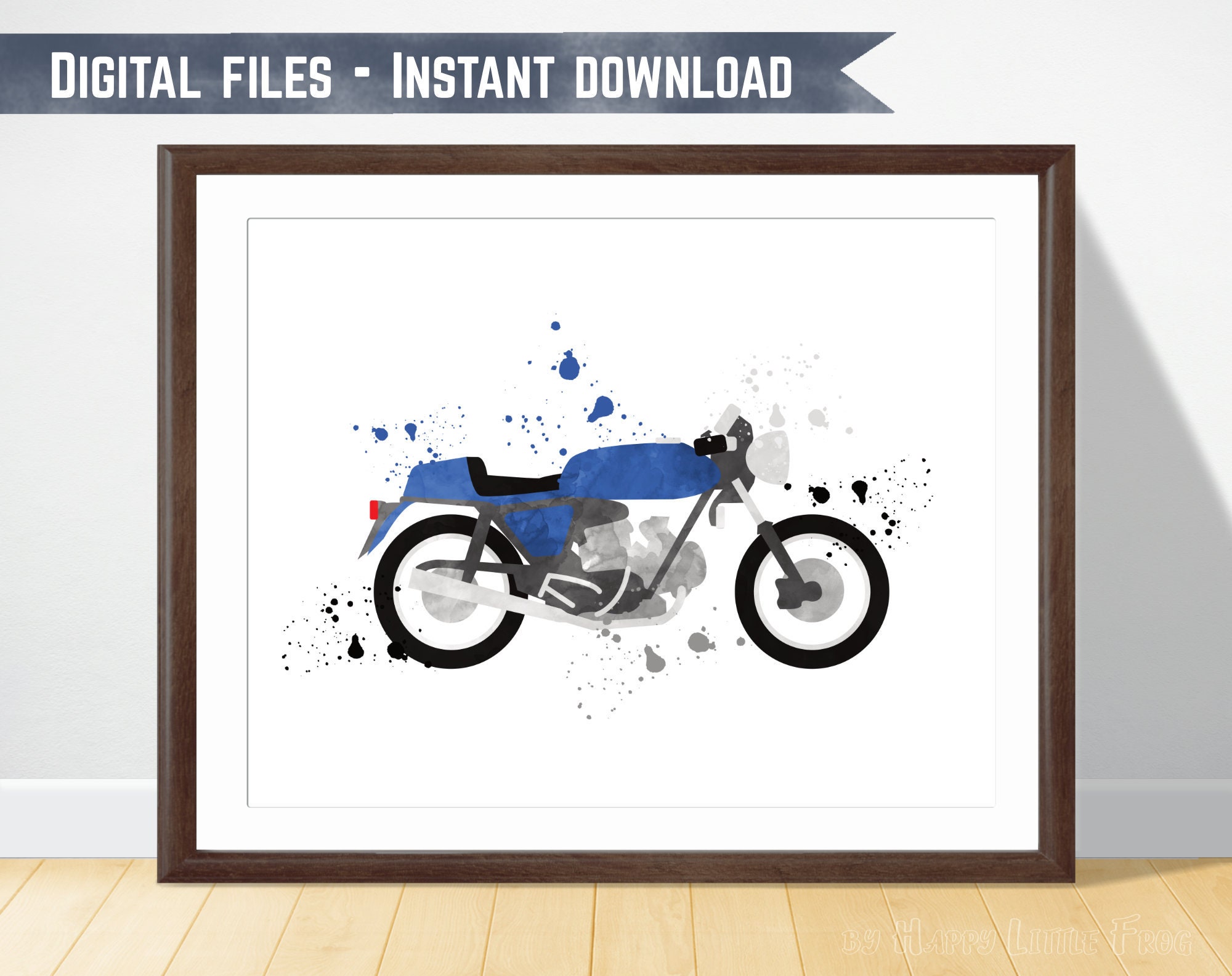 RYOL Motorbike Vibes ファインアートジークレープリント Motorcycle Print, Motorbike Printable, Motorbike Wall Art, Bike