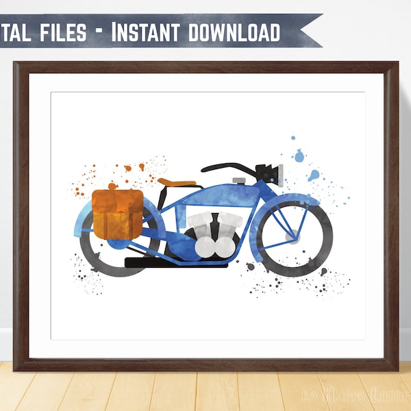 Motorcycle Wall Art - Etsy