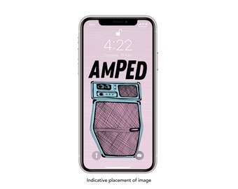 Amp Music Illustration Smartphone Screensaver Mobile Wallpaper Lock Screen Home Screen Digital Download iphone wallpaper