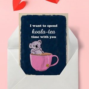 Carte pour l'heure du thé Koala
