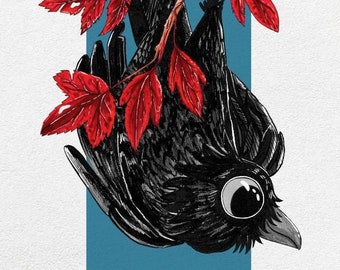 Red Leaf Crow