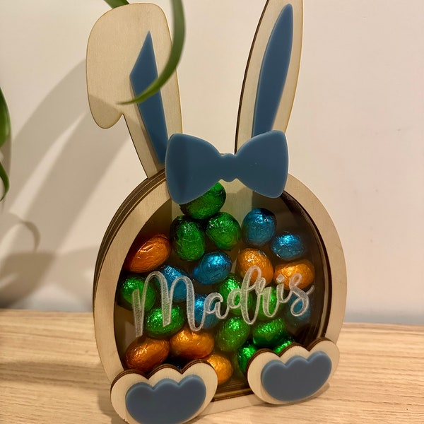 Lapin de Pâques - boîte à chocolats en bois