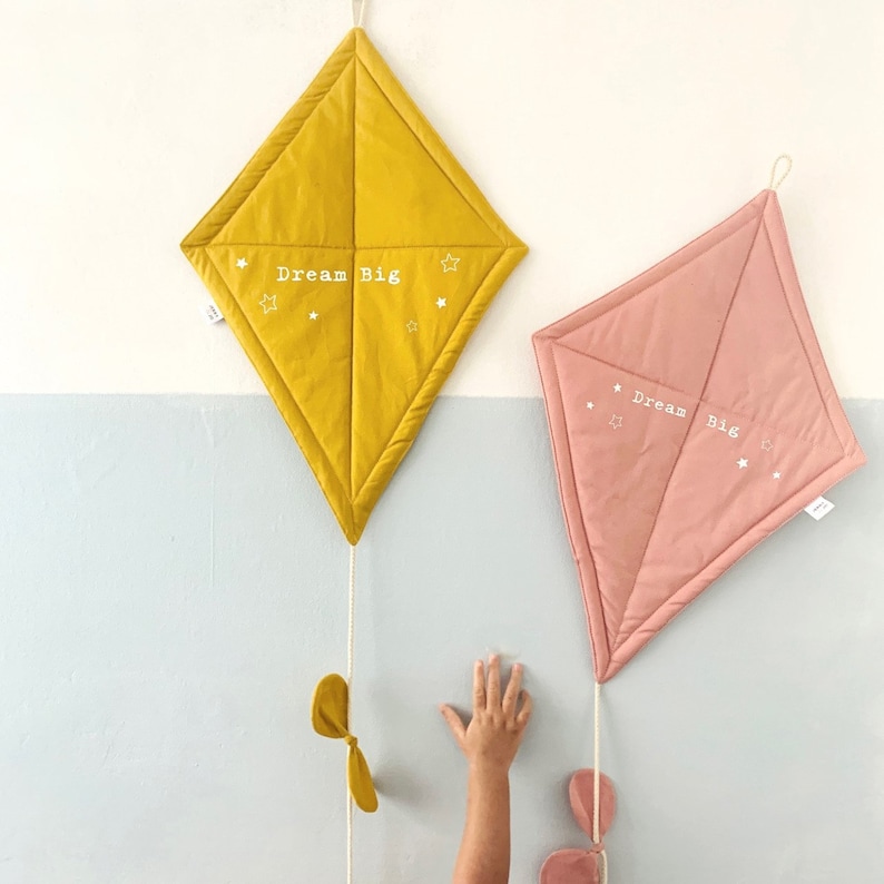 Wall hanging fabric kite