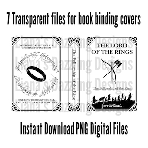 Encuadernación de libros de la trilogía ESDLA, lomos, cubiertas y soportes, archivos digitales PNG transparentes para reencuadernación de libros por cuenta propia
