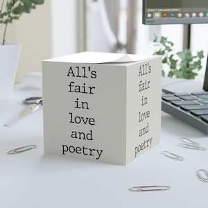 Från skrivbordet med anteckningskub | Personligt anteckningsblock, skrivbordsminnesblock