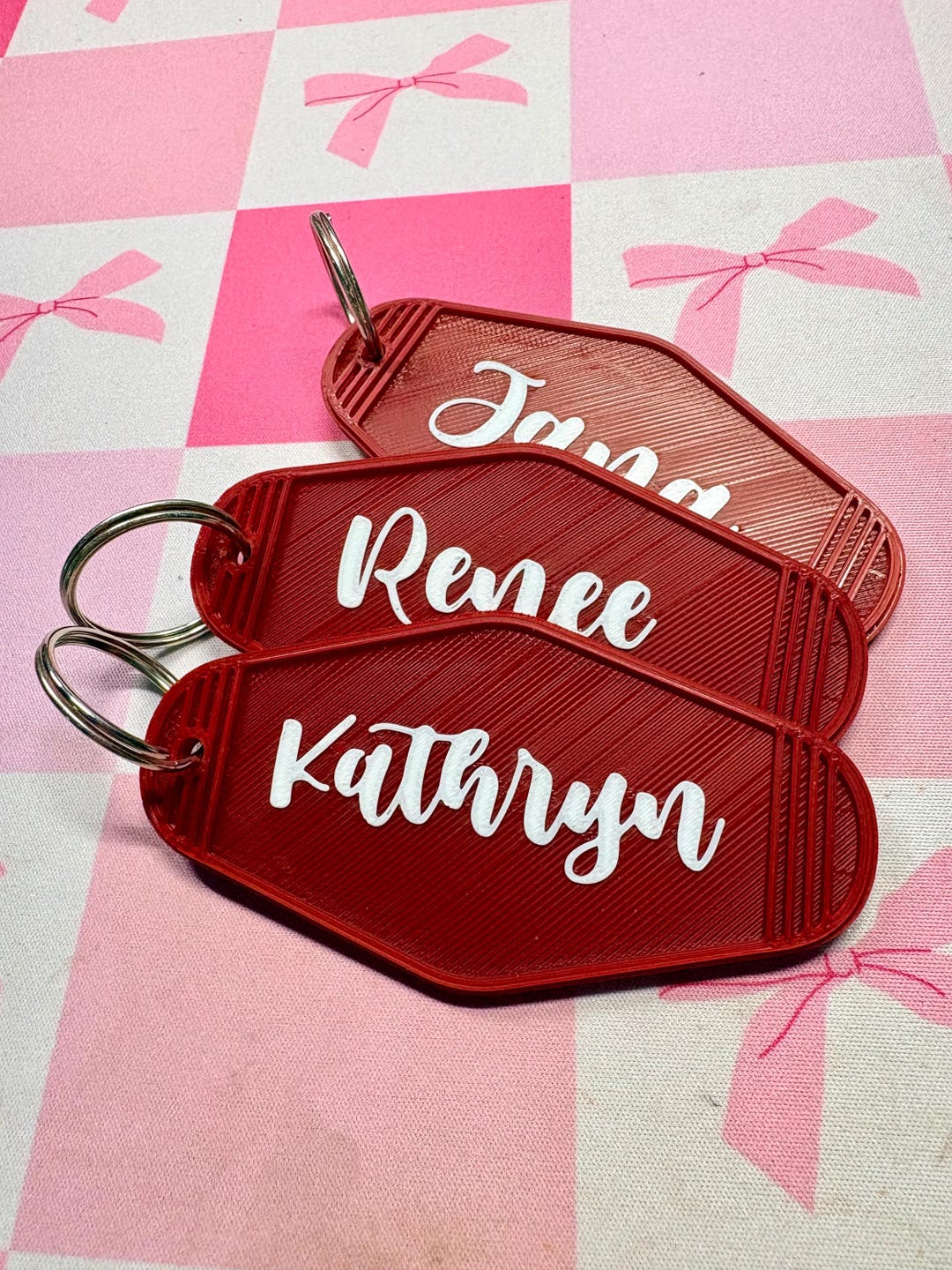Custom Motel Keychain | Personalized Vintage Hotel Key Tag | Retro Key ...