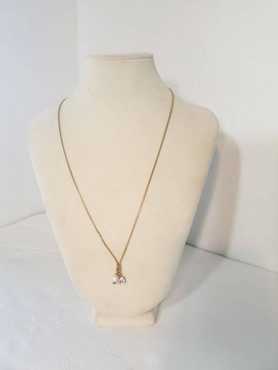 Vintage Monet Necklace Rhinestone 
