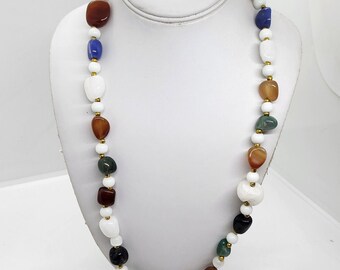 Vintage Mixed Stone Necklace