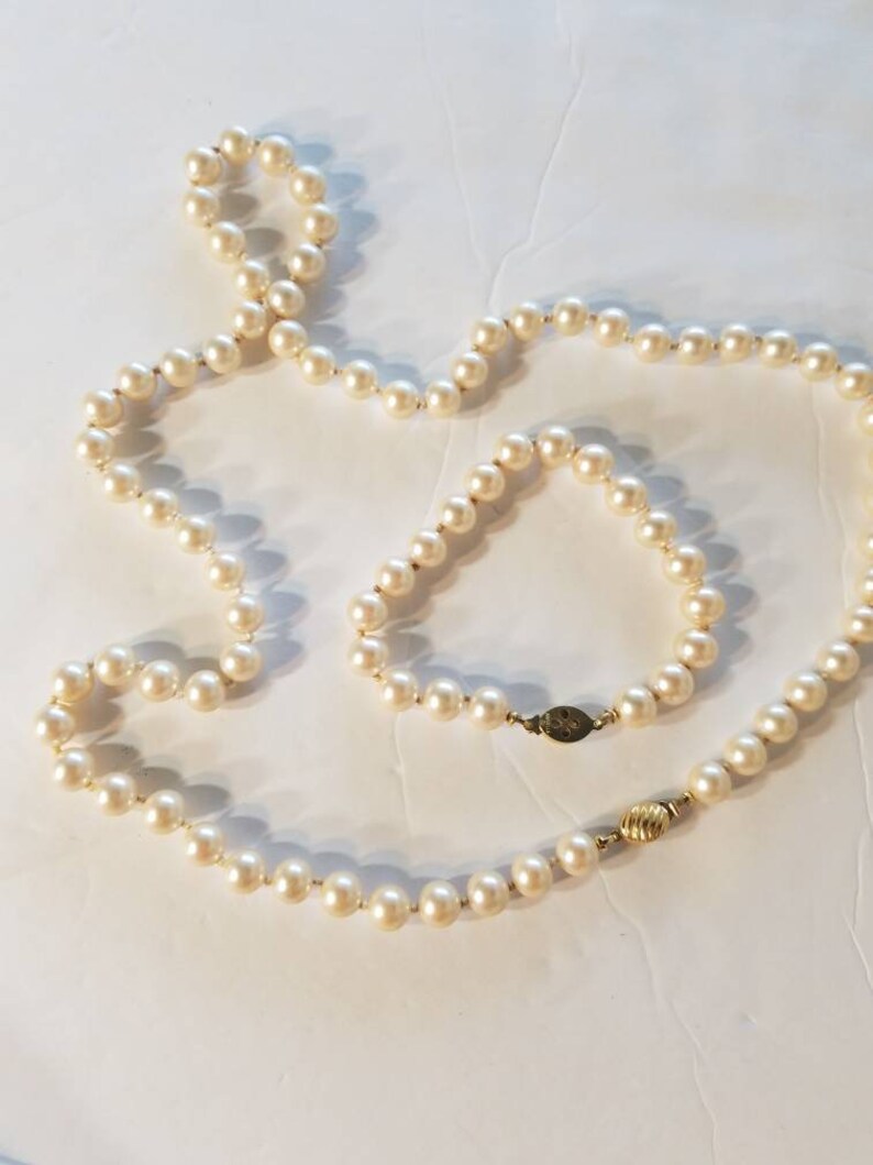Beautiful Vintage Marvella Faux Pearl Necklace and Bracelet Etsy