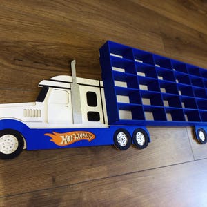 Hot Wheels display wall Car shelf 30 section Unique gifts for kids Car lover gift Display shelf Toy storage Gift for grandson