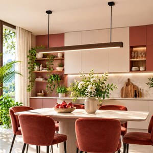 Linear Chandelier Wood Pendant Light Kitchen Island light Natural wooden lamp Kitchen Wood chandelier Celling light fixture