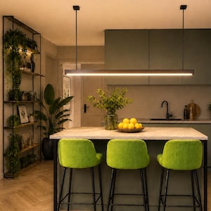 Oświetlenie liniowe żyrandolowe Lampa wisząca z drewna Lampa kuchenna na wyspę Lampa z naturalnego drewna Żyrandol kuchenny z drewna Lampa sufitowa 100