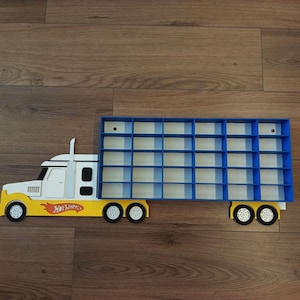 Car display shelf Hot Wheels storage Car shelf 30 section Car lover gift Display shelf Toy storage Gift for grandson Toy storage