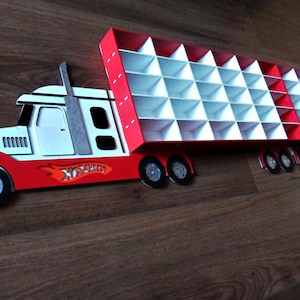 Hot Wheels storage Display Car shelf 60 section Playroom decor Hot Wheels Toy storage Gift for nephew Toy storage