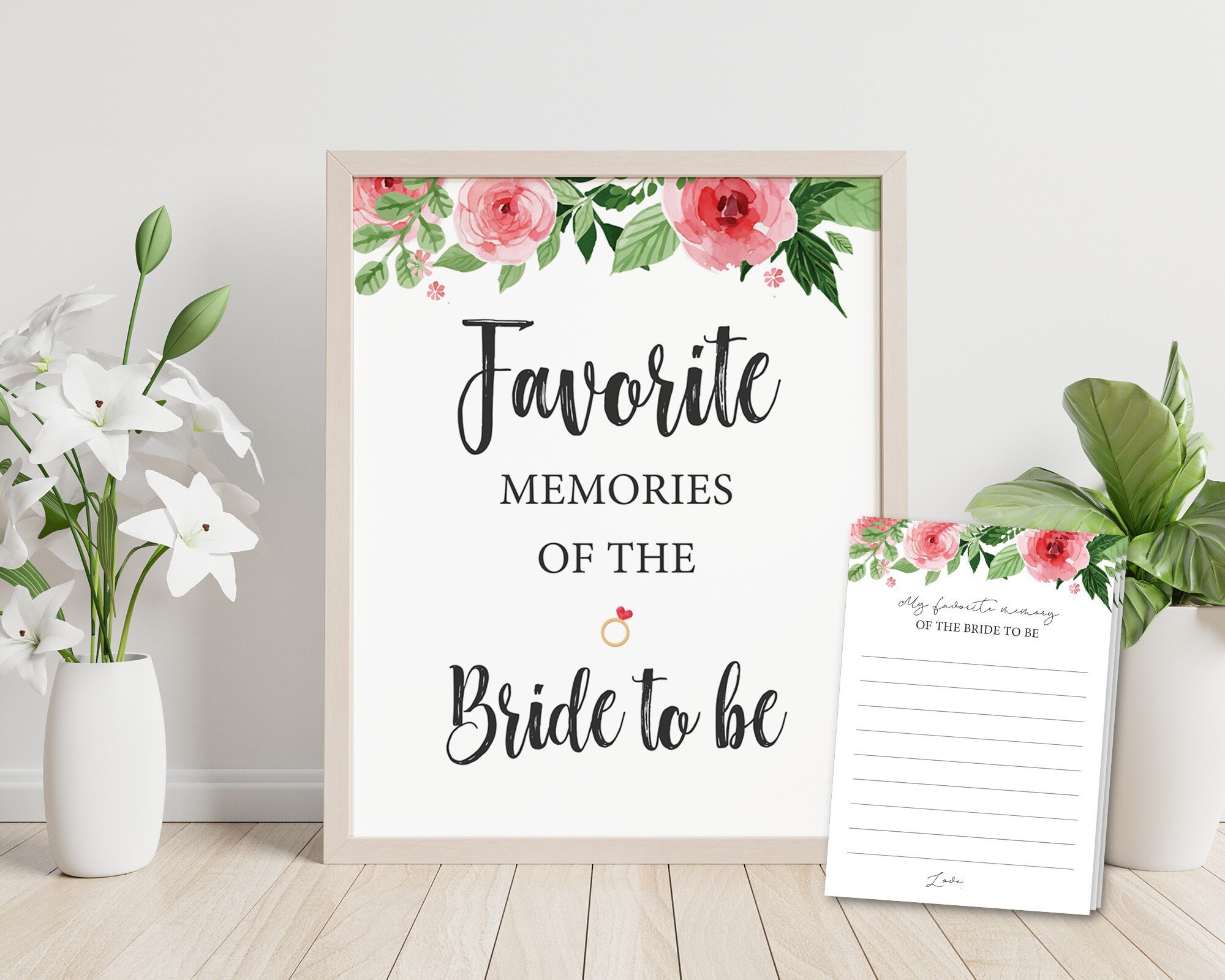 My Favorite Memory of the Bride to be Card Printable Memories | Etsy