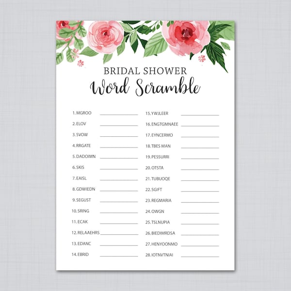 Word Scramble - Etsy