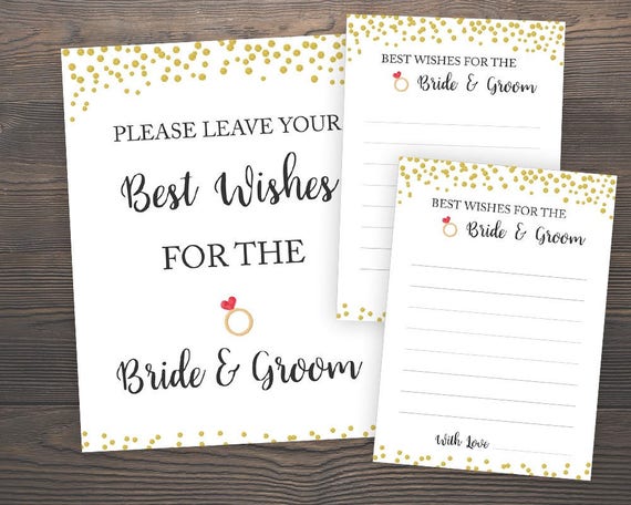 Best Wishes For The Bride And Groom Bridal Shower Signs Best Etsy