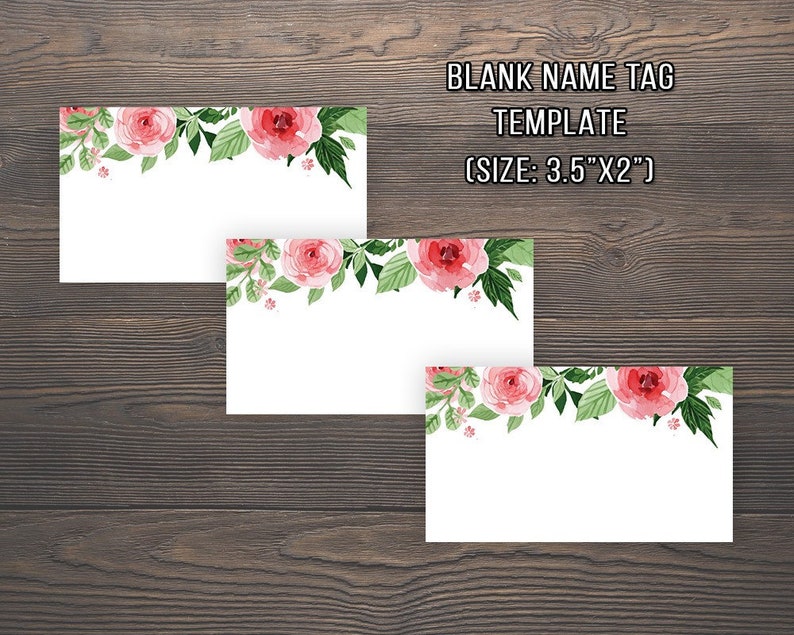 Free Printable Wedding Name Tags The Template Can Also Be Printable 