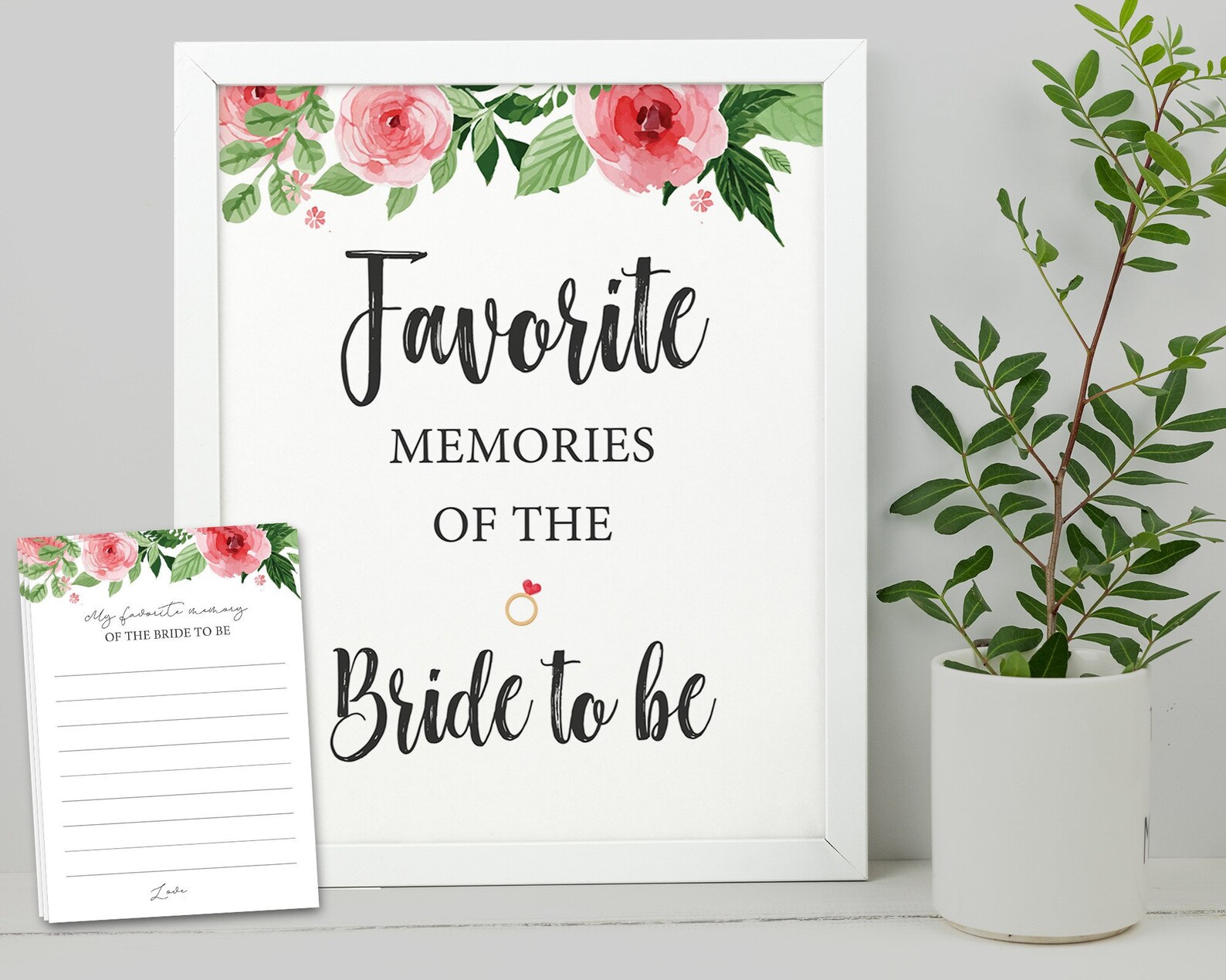 My Favorite Memory of the Bride to be Card Printable Memories | Etsy