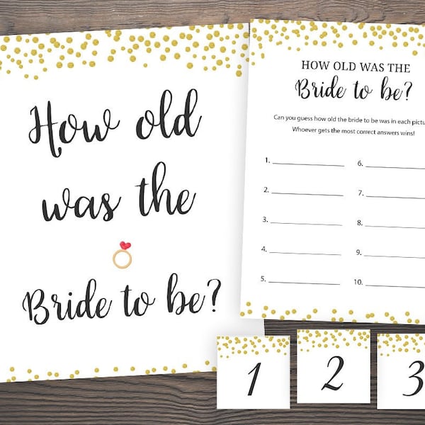 Guess the Brides Age - Etsy