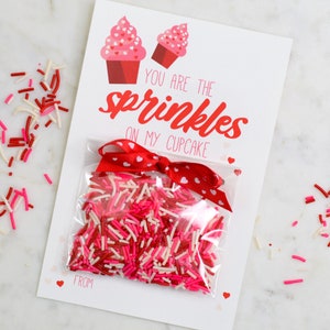 Sprinkles Valentine Tag Printable - Instant Download