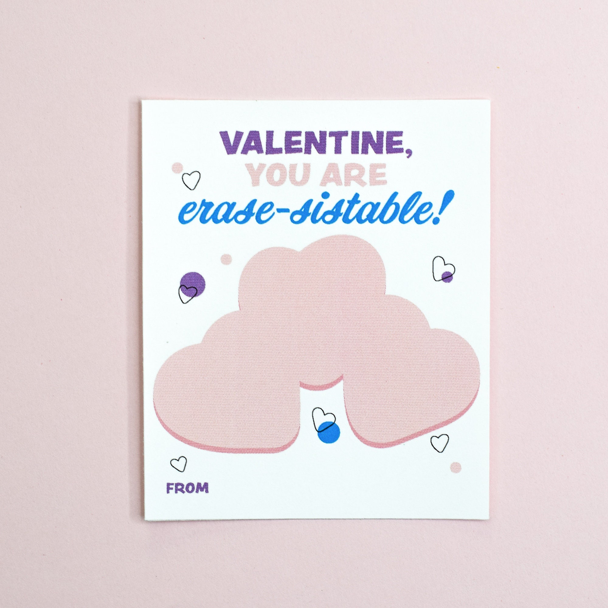 Heart Eraser Valentine Printable Instant Download Etsy