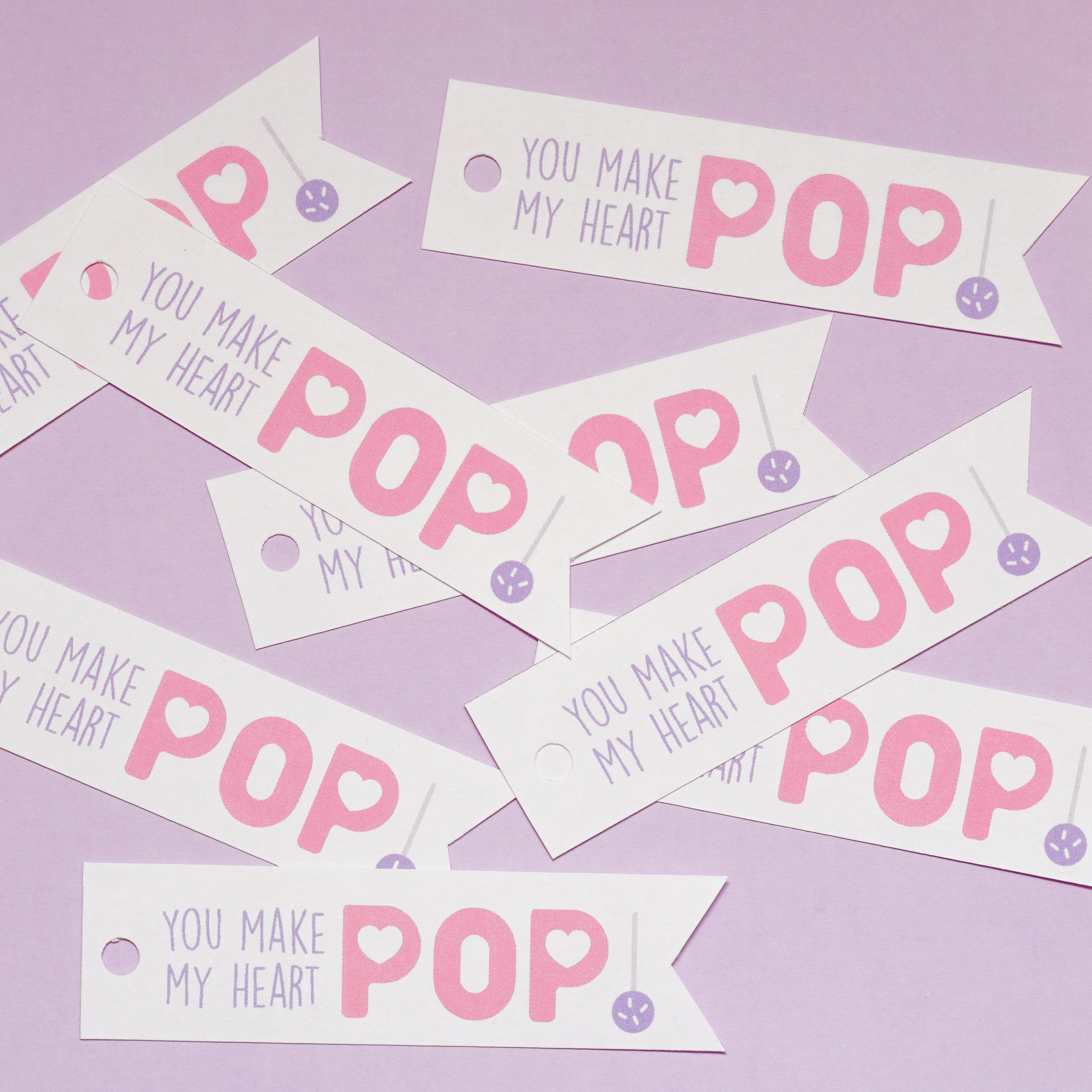 Editable Cake Pop Valentine Tag Printable - Instant Download, Instantly ...