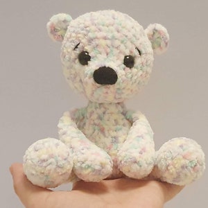 Crochet bear plush soft toy image 2