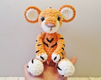 Crochet tiger plush soft toy