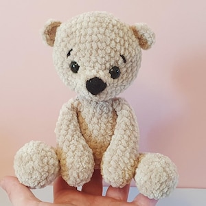 Crochet bear plush soft toy image 9