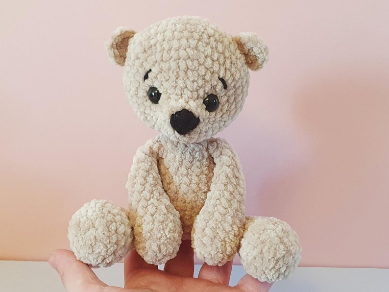 Crochet bear plush soft toy image 9
