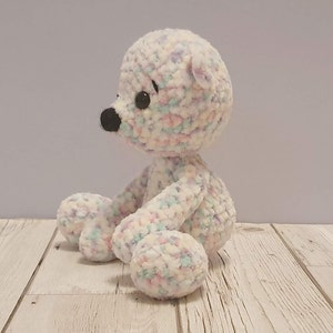 Crochet bear plush soft toy image 3