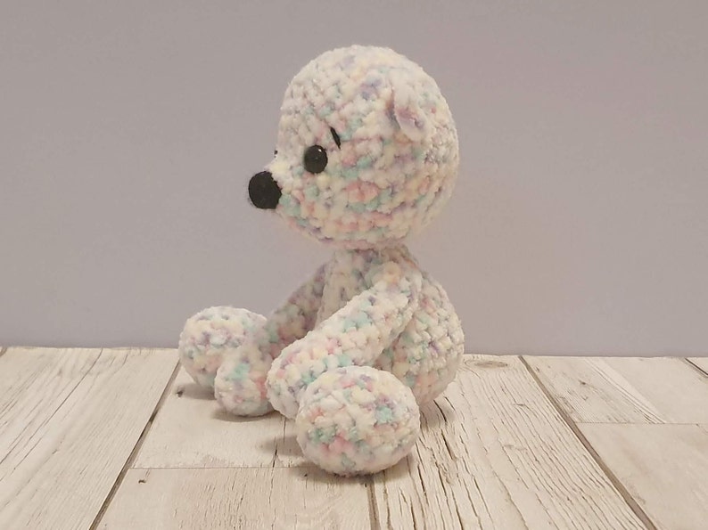 Crochet bear plush soft toy image 3